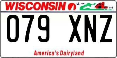WI license plate 079XNZ
