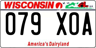 WI license plate 079XOA