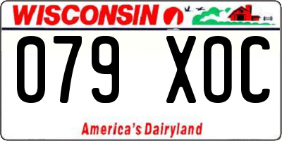 WI license plate 079XOC