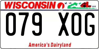 WI license plate 079XOG