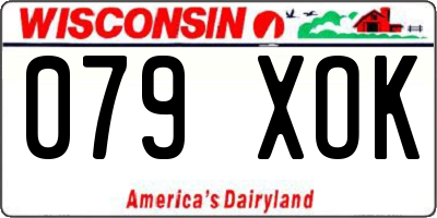 WI license plate 079XOK