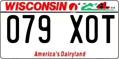 WI license plate 079XOT