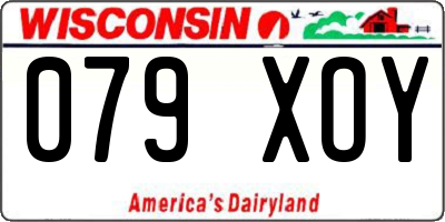 WI license plate 079XOY
