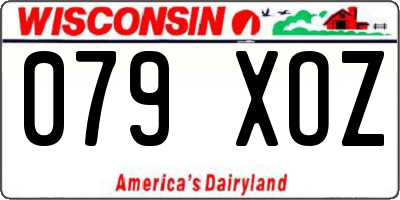 WI license plate 079XOZ