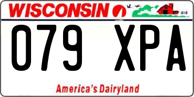 WI license plate 079XPA