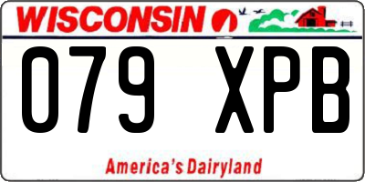 WI license plate 079XPB