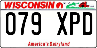 WI license plate 079XPD