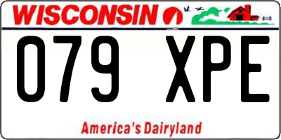 WI license plate 079XPE