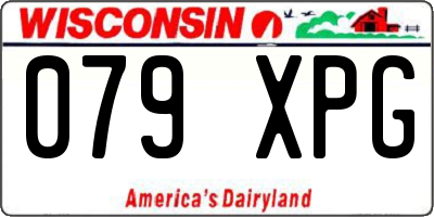 WI license plate 079XPG