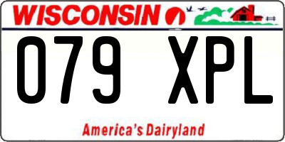 WI license plate 079XPL