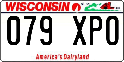 WI license plate 079XPO
