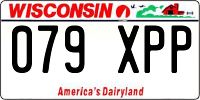 WI license plate 079XPP