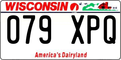 WI license plate 079XPQ