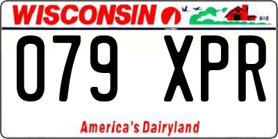 WI license plate 079XPR