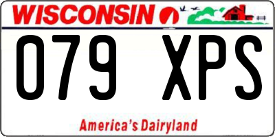 WI license plate 079XPS