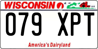 WI license plate 079XPT