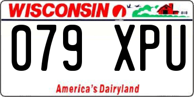 WI license plate 079XPU