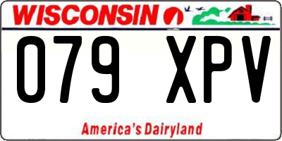 WI license plate 079XPV