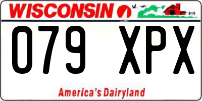 WI license plate 079XPX