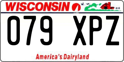 WI license plate 079XPZ