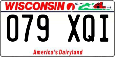 WI license plate 079XQI