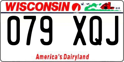 WI license plate 079XQJ