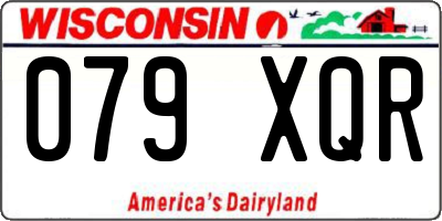 WI license plate 079XQR
