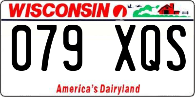 WI license plate 079XQS