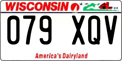 WI license plate 079XQV