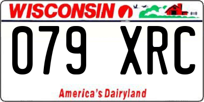 WI license plate 079XRC
