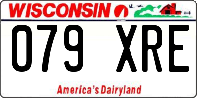 WI license plate 079XRE