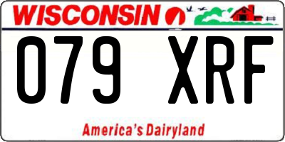 WI license plate 079XRF