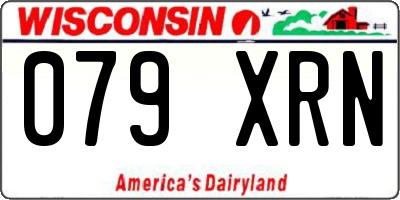 WI license plate 079XRN