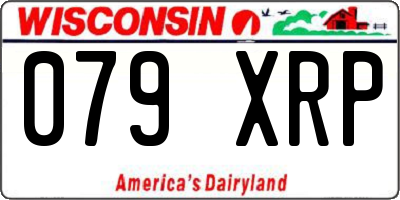 WI license plate 079XRP