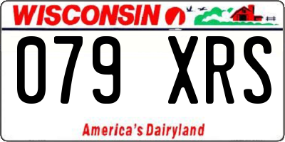 WI license plate 079XRS