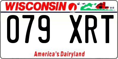 WI license plate 079XRT