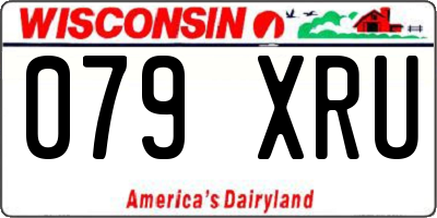 WI license plate 079XRU