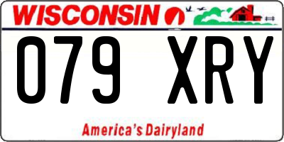 WI license plate 079XRY