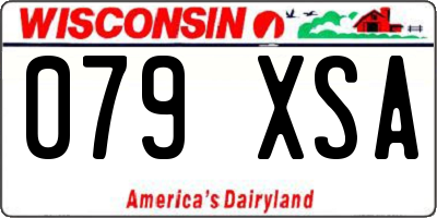 WI license plate 079XSA
