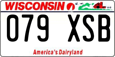 WI license plate 079XSB