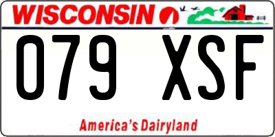 WI license plate 079XSF