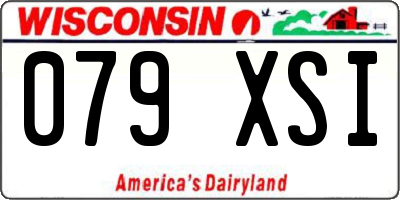 WI license plate 079XSI