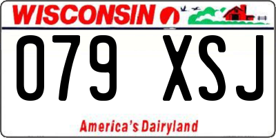 WI license plate 079XSJ