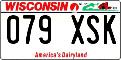 WI license plate 079XSK