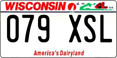 WI license plate 079XSL