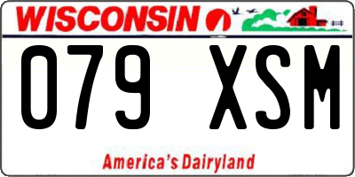 WI license plate 079XSM