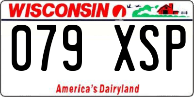 WI license plate 079XSP