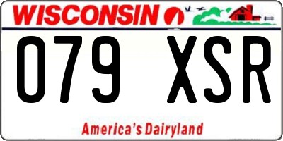 WI license plate 079XSR