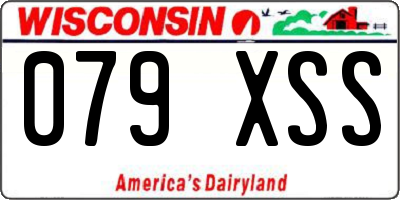 WI license plate 079XSS