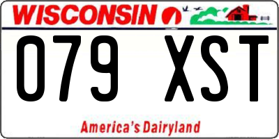 WI license plate 079XST